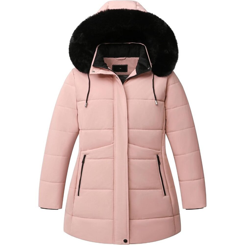 Women's Plus Size Winter Coat Waterproof warm Down Coat Detachable Hooded Parka